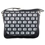 Modern Chic Vector Camera Illustration Pattern Messenger Bags Front