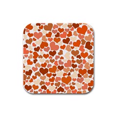 Heart 2014 0902 Rubber Square Coaster (4 Pack) 