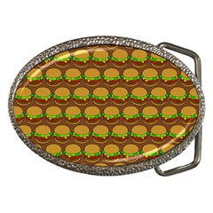 Burger Snadwich Food Tile Pattern Belt Buckles by GardenOfOphir