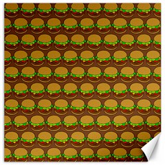 Burger Snadwich Food Tile Pattern Canvas 16  X 16   by GardenOfOphir