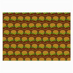 Burger Snadwich Food Tile Pattern Large Glasses Cloth by GardenOfOphir