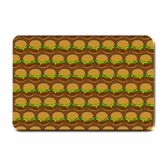 Burger Snadwich Food Tile Pattern Small Doormat  by GardenOfOphir