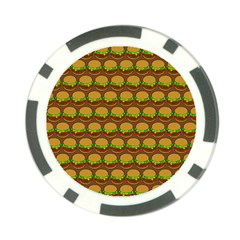 Burger Snadwich Food Tile Pattern Poker Chip Card Guards by GardenOfOphir