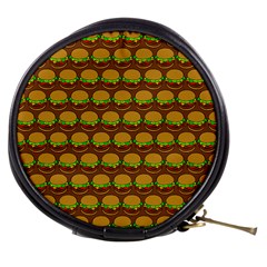 Burger Snadwich Food Tile Pattern Mini Makeup Bags by GardenOfOphir