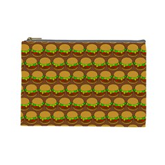 Burger Snadwich Food Tile Pattern Cosmetic Bag (large)  by GardenOfOphir