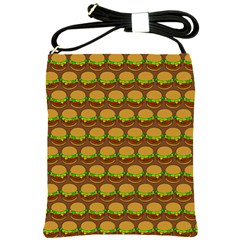 Burger Snadwich Food Tile Pattern Shoulder Sling Bags