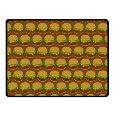 Burger Snadwich Food Tile Pattern Fleece Blanket (small) by GardenOfOphir