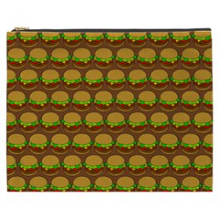 Burger Snadwich Food Tile Pattern Cosmetic Bag (xxxl)  by GardenOfOphir