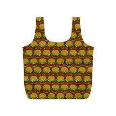 Burger Snadwich Food Tile Pattern Full Print Recycle Bags (s)  by GardenOfOphir