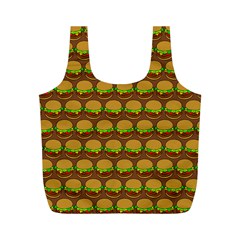 Burger Snadwich Food Tile Pattern Full Print Recycle Bags (m)  by GardenOfOphir