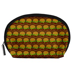 Burger Snadwich Food Tile Pattern Accessory Pouches (large)  by GardenOfOphir