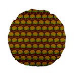 Burger Snadwich Food Tile Pattern Standard 15  Premium Flano Round Cushions Front