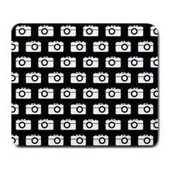 Modern Chic Vector Camera Illustration Pattern Large Mousepads