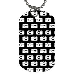 Modern Chic Vector Camera Illustration Pattern Dog Tag (one Side)