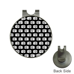 Modern Chic Vector Camera Illustration Pattern Hat Clips With Golf Markers