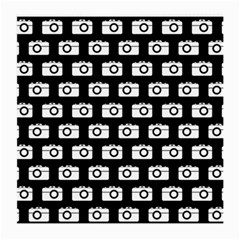 Modern Chic Vector Camera Illustration Pattern Medium Glasses Cloth (2-side)