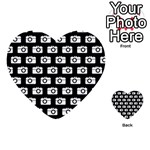 Modern Chic Vector Camera Illustration Pattern Multi-purpose Cards (Heart)  Front 1