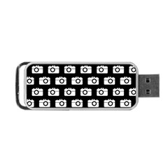 Modern Chic Vector Camera Illustration Pattern Portable Usb Flash (one Side)