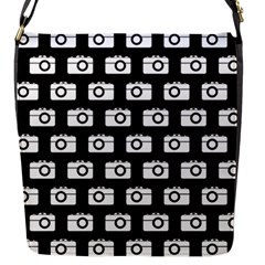 Modern Chic Vector Camera Illustration Pattern Flap Messenger Bag (s) by GardenOfOphir