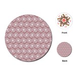 Gerbera Daisy Vector Tile Pattern Playing Cards (Round)  Front