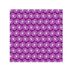 Gerbera Daisy Vector Tile Pattern Small Satin Scarf (square)  by GardenOfOphir