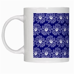 Gerbera Daisy Vector Tile Pattern White Mugs by GardenOfOphir