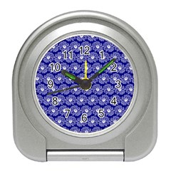 Gerbera Daisy Vector Tile Pattern Travel Alarm Clocks by GardenOfOphir