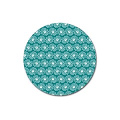 Gerbera Daisy Vector Tile Pattern Magnet 3  (round) by GardenOfOphir