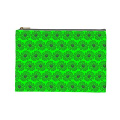 Gerbera Daisy Vector Tile Pattern Cosmetic Bag (large)  by GardenOfOphir