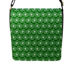 Gerbera Daisy Vector Tile Pattern Flap Messenger Bag (l)  by GardenOfOphir