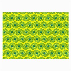 Gerbera Daisy Vector Tile Pattern Large Glasses Cloth (2-side) by GardenOfOphir