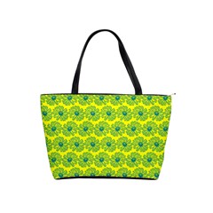 Gerbera Daisy Vector Tile Pattern Shoulder Handbags by GardenOfOphir