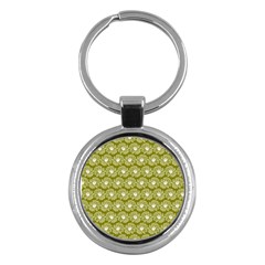 Gerbera Daisy Vector Tile Pattern Key Chains (round) 