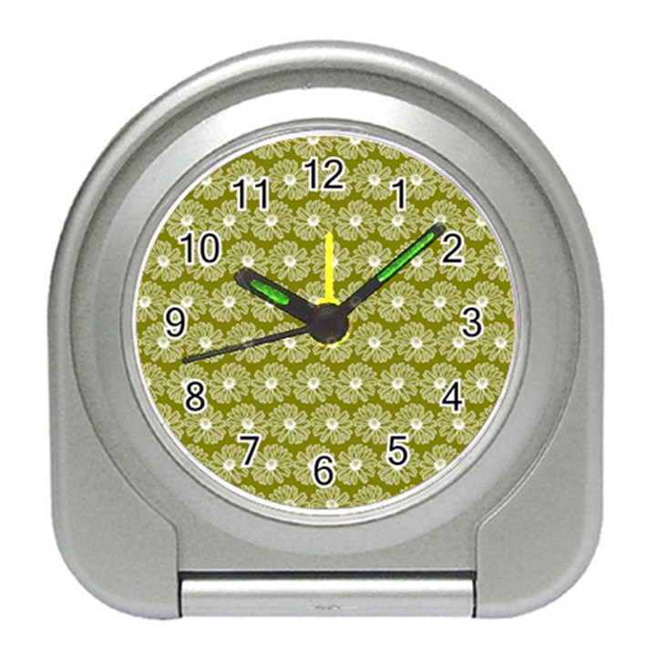 Gerbera Daisy Vector Tile Pattern Travel Alarm Clocks