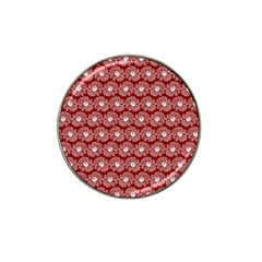 Gerbera Daisy Vector Tile Pattern Hat Clip Ball Marker (4 Pack) by GardenOfOphir