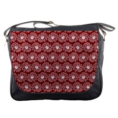 Gerbera Daisy Vector Tile Pattern Messenger Bags by GardenOfOphir