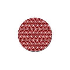 Gerbera Daisy Vector Tile Pattern Golf Ball Marker by GardenOfOphir