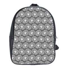 Gerbera Daisy Vector Tile Pattern School Bags(large)  by GardenOfOphir