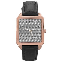 Gerbera Daisy Vector Tile Pattern Rose Gold Watches by GardenOfOphir