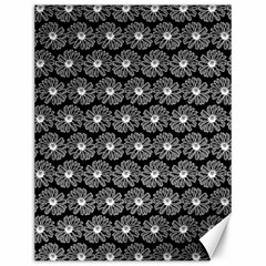 Black And White Gerbera Daisy Vector Tile Pattern Canvas 12  X 16   by GardenOfOphir