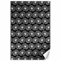 Black And White Gerbera Daisy Vector Tile Pattern Canvas 20  X 30   by GardenOfOphir