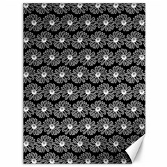 Black And White Gerbera Daisy Vector Tile Pattern Canvas 36  X 48   by GardenOfOphir