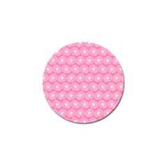 Pink Gerbera Daisy Vector Tile Pattern Golf Ball Marker (4 Pack) by GardenOfOphir