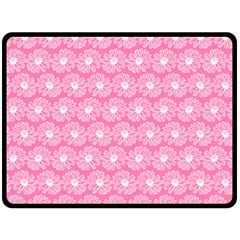 Pink Gerbera Daisy Vector Tile Pattern Fleece Blanket (large)  by GardenOfOphir