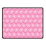 Pink Gerbera Daisy Vector Tile Pattern Double Sided Fleece Blanket (Small)  45 x34  Blanket Front