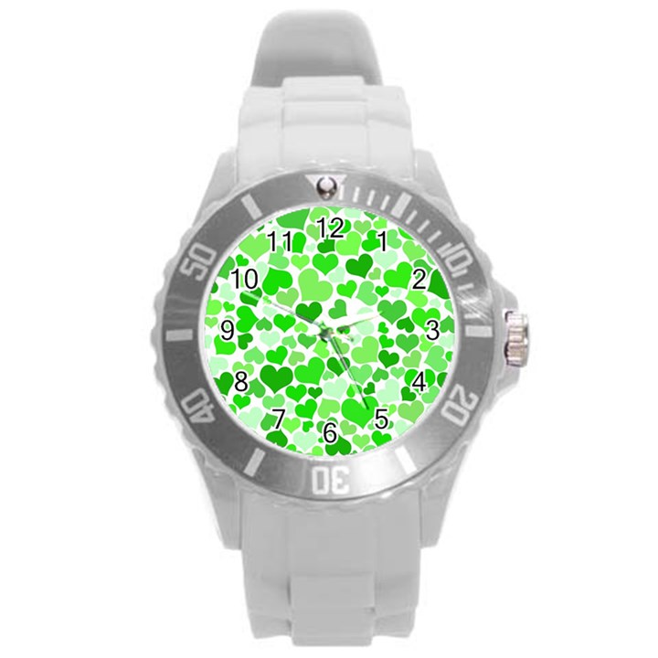 Heart 2014 0911 Round Plastic Sport Watch (L)