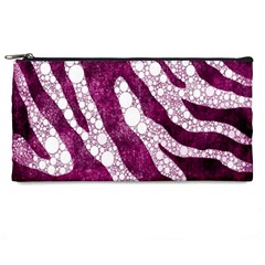 Purple Zebra Print Bling Pattern  Pencil Cases by OCDesignss