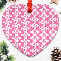 Cute Candy Illustration Pattern For Kids And Kids At Heart Ornament (heart)  by GardenOfOphir