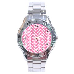 Cute Candy Illustration Pattern For Kids And Kids At Heart Stainless Steel Men s Watch by GardenOfOphir