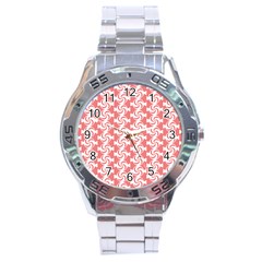 Candy Illustration Pattern  Stainless Steel Men s Watch by GardenOfOphir